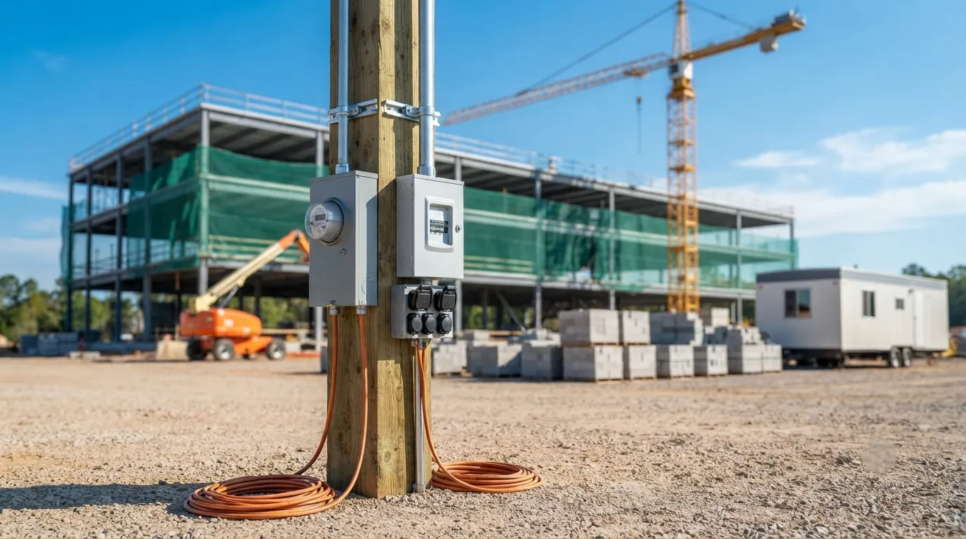 Temporary Power Pole in Spokane Valley, WA